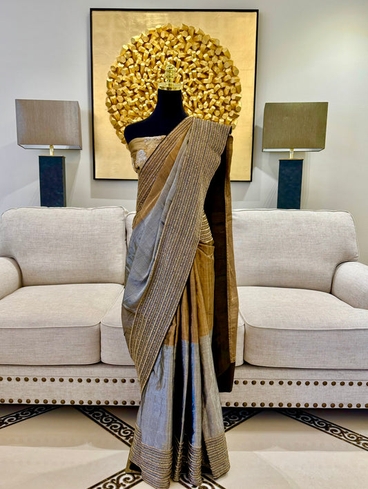 Gold and Silver Saree